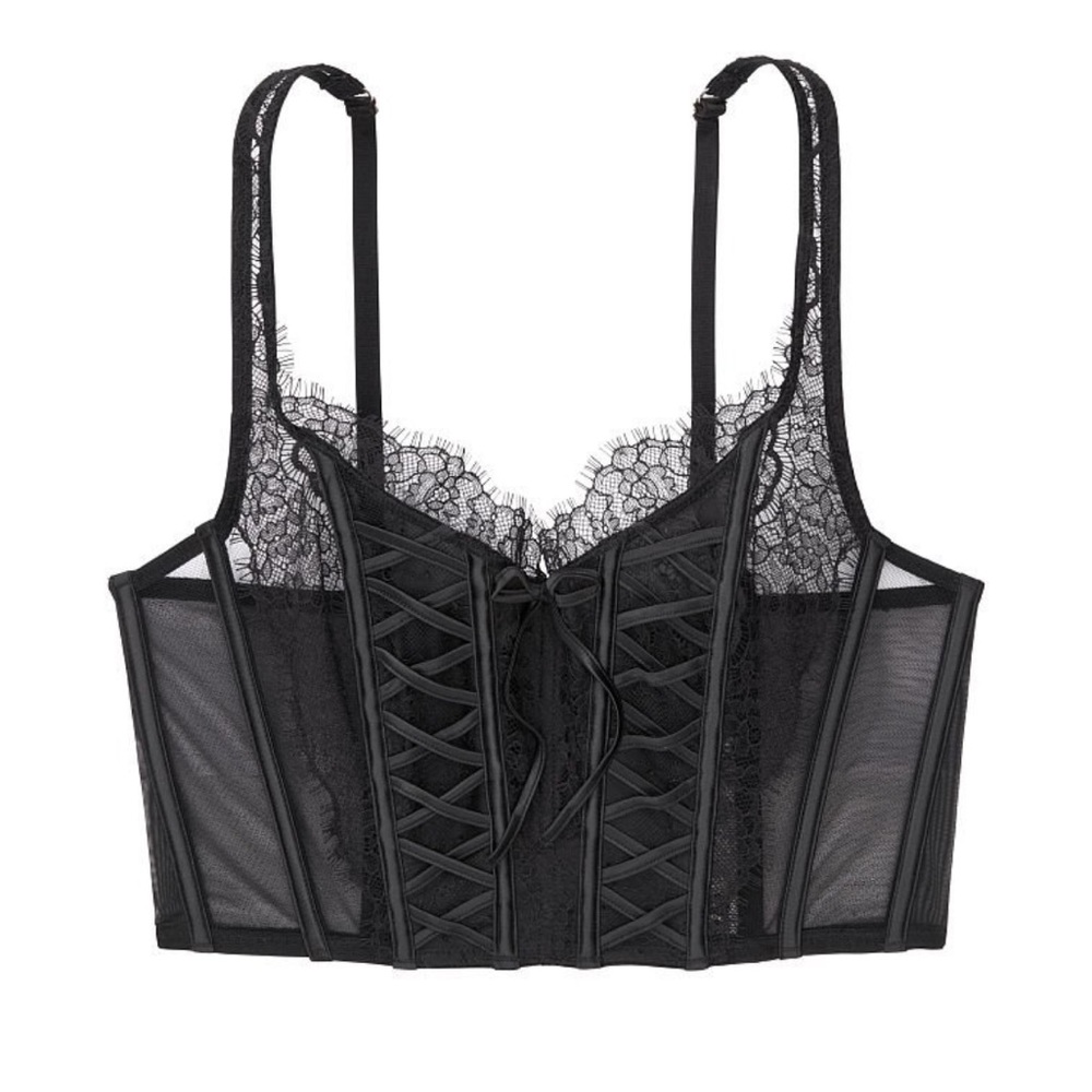 VS Dream Angels Unlined Lace-Up Corset Top